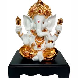 krishnagallery1 Gold-Toned Metal Ganesha Showpiece-image-78