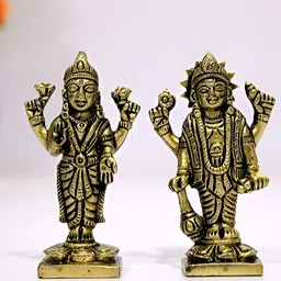 krishnagallery1 Gold Toned Religious Brass Idol Showpiece-image-79