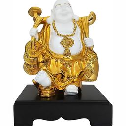 krishnagallery1 Gold-Toned Lord Gautam Buddha Showpiece-image-43