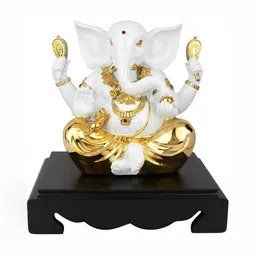 krishnagallery1 Gold Toned & White Religious Idol Showpiece-image-86