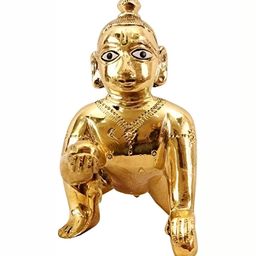 krishnagallery1 Gold-Toned Lord Krishna Idol Brass Showpiece-54