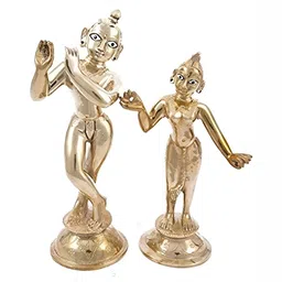 krishnagallery1 Gold-Toned 2 Pieces Brass Small Religious Showpiece-image-27