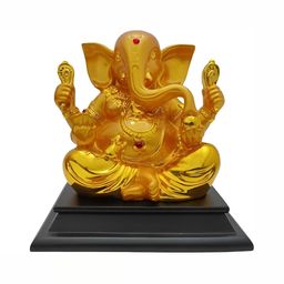 krishnagallery1 Gold-Toned Lord Ganesha Idol Showpiece-image-88