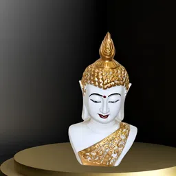 BECKON VENTURE Gold-Toned & White Tiny Buddha Idol Showpiece-picture-35