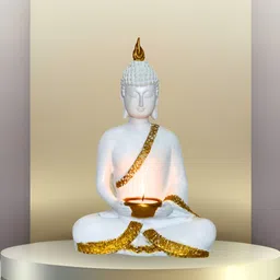 BECKON VENTURE White Buddha Idol Showpiece-picture-25