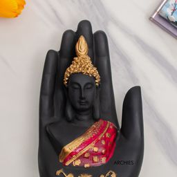 ARCHIES Black & Gold-Toned Nirvana Buddha Idol Showpiece-image-9