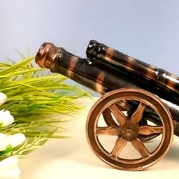 apka mart Bronze-Toned & Black Cannon Curio Showpiece-image-60