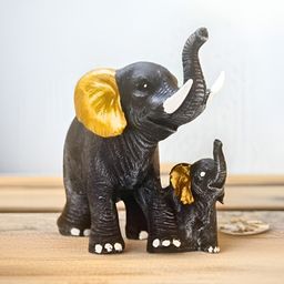 BECKON VENTURE Gold Toned & Black Animals Figurine Showpiece-image-87