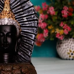 BECKON VENTURE Black Buddha Idol Showpiece-image-42