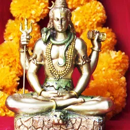 BECKON VENTURE Gold-Toned Lord Shiva Idol Showpiece-picture-22