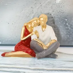 BECKON VENTURE Gold Toned  & Red Medium Figurine Showpiece-picture-32