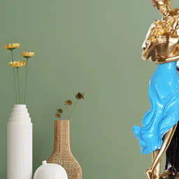 BECKON VENTURE Gold Toned & Blue Medium Figurine Showpiece-picture-46