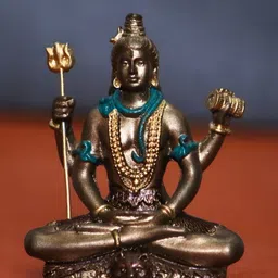 BECKON VENTURE Bronze Toned & Blue Religious Idol Showpiece-picture-48