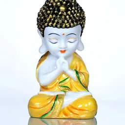 BECKON VENTURE White & Yellow Buddha Idol Showpiece-picture-18