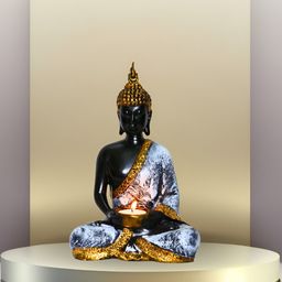 BECKON VENTURE Blue & Black Buddha Idol Showpiece-image-31