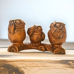 BECKON VENTURE Brown Textured Owls Figurine Showpiece-image-55