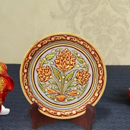 HANDICRAFTS PARADISE Red and Green Marble Showpiece-25