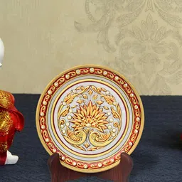 HANDICRAFTS PARADISE Red and Green Marble Showpiece-picture-18