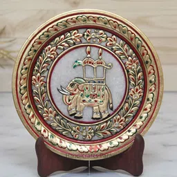 HANDICRAFTS PARADISE Red and Green Marble Showpiece-picture-32