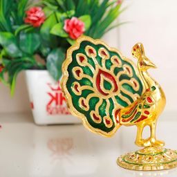 Kridaykraft Gold Toned & Green Figurine Showpiece-image-94