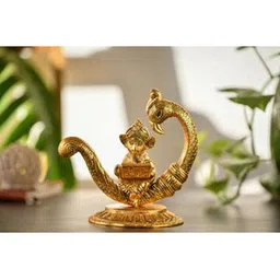 Fashion Bizz Gold-Toned Textured Ganesha Statue Showpiece-33