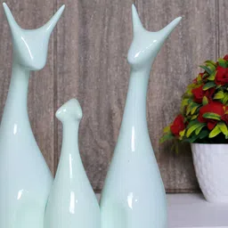 GW CREATIONS White Ceramic Figurine Showpiece-image-92