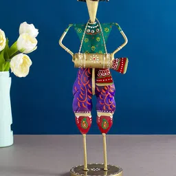 Golden Peacock Gold-Toned Musicians Decorative Figurine Showpiece-image-89