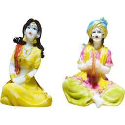 GW CREATIONS Pink & Yellow 2 Pieces Figurine Showpiece-image-93