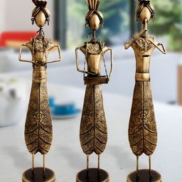 HANDICRAFTS PARADISE Brown Paradise Musical Doll Figurine Showpiece-image-32