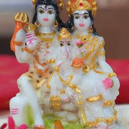 Gallery99 White Shiv Parivar Handpainted Idol Showpiece-image-98
