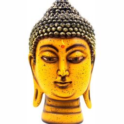 ESVAR STONECRAFT Yellow and GoldToned Buddha Idol Showpiece-image-15