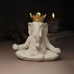 HABERE INDIA Grey Religious Figurine Showpiece-image-78