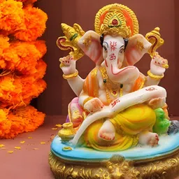 SANKALAN CREATIONS Multicoloured Ganesha Idol Religious Showpiece-picture-12