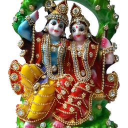 ESVAR STONECRAFT Blue Lord Radha Krishna Showpiece-image-34