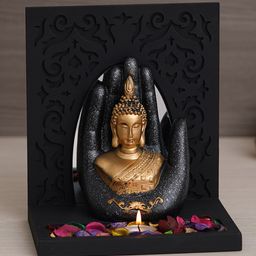 eCraftIndia Black Showpieces-Idols and Figurines/Tea Light Holder-image-13