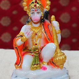 Gallery99 Gold-Toned & White Marble Hanuman Showpieces-image-58