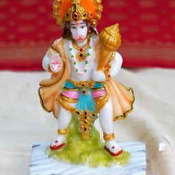 Gallery99 White & Green Textured Lord Hanuman Showpieces-image-24