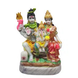 GLOOKS Green & Pink Shiv Parivar Showpieces-image-37
