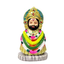 GLOOKS Gold Toned & Green Khatu Shyam Showpiece-image-49