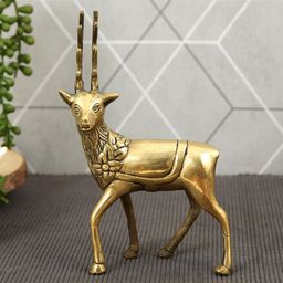 Imli Street Yellow Deer Standing Brass Showpieces-image-15
