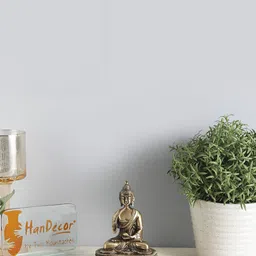 Two Moustaches Brown Brass Budda Meditation Showpiece-image-62