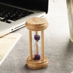 EXIM DECOR Purple & Brown Solid 1 Minute Sand Timer Showpiece-image-86