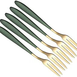 Stainless Steel 2-Tine Portable Cocktail Salad Fruit Forks Set Stainless Steel Salad Fork, Dessert Fork, Fruit Fork, Baby Fork, Dinner Fork Set-32