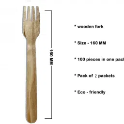 160mm fork Disposable Wooden Dinner Fork-19