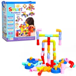 Smart Builders Building Blocks 75 Pieces Set-3, Big Size Blocks Set for kids-image-1