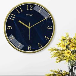 random 12 Inches Navy Blue Round Wall Clock-picture-22