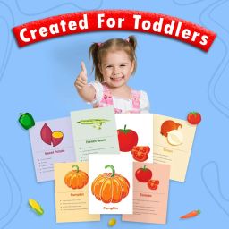 wembley Flash Card Learning And Educational Toy For Kids Vegetables Set of 28 Cards image 3