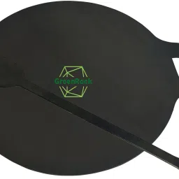 Iron Tawa Dosa Kallu For Dosa Roti Chapati Pre-Seasoned Non-Toxic(with Turner) Tawa 30 cm diameter-image-1