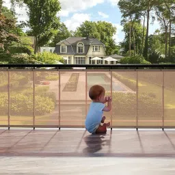 Child Safety Rail Baby Railing Net Stair Safety Net Banister Mesh Guard Child-image-46