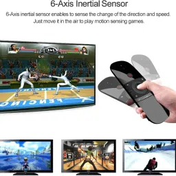 Smacc 3D Air Fly Mouse Gyro Wireless Keyboard 2.4G Rechargeble Motion Sense Mini Remote Control Wireless Handheld Multi-device Keyboard image 4